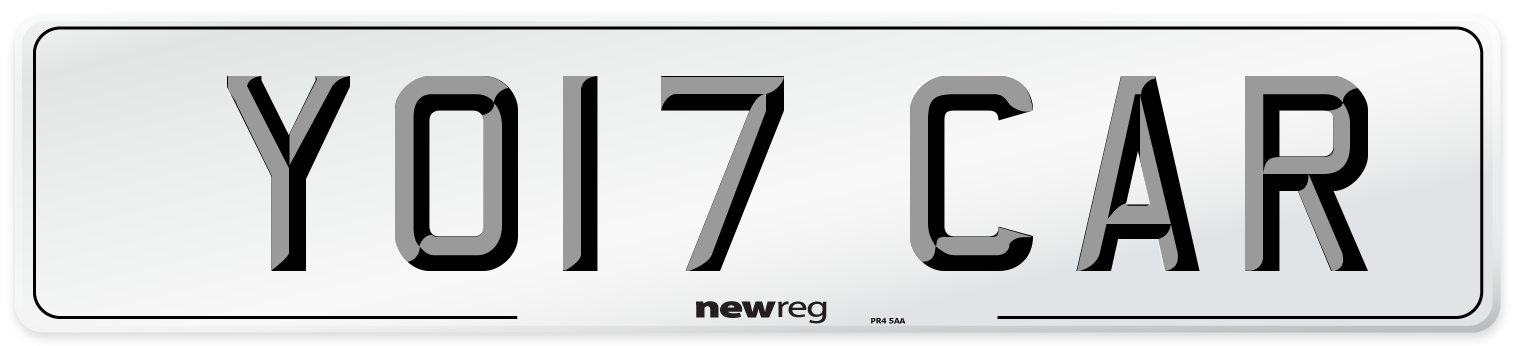 YO17 CAR Number Plate from New Reg
